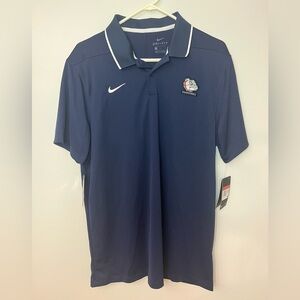 Nike Dri-FIT Gonzaga Bulldogs Basketball Polo L NWT Blue